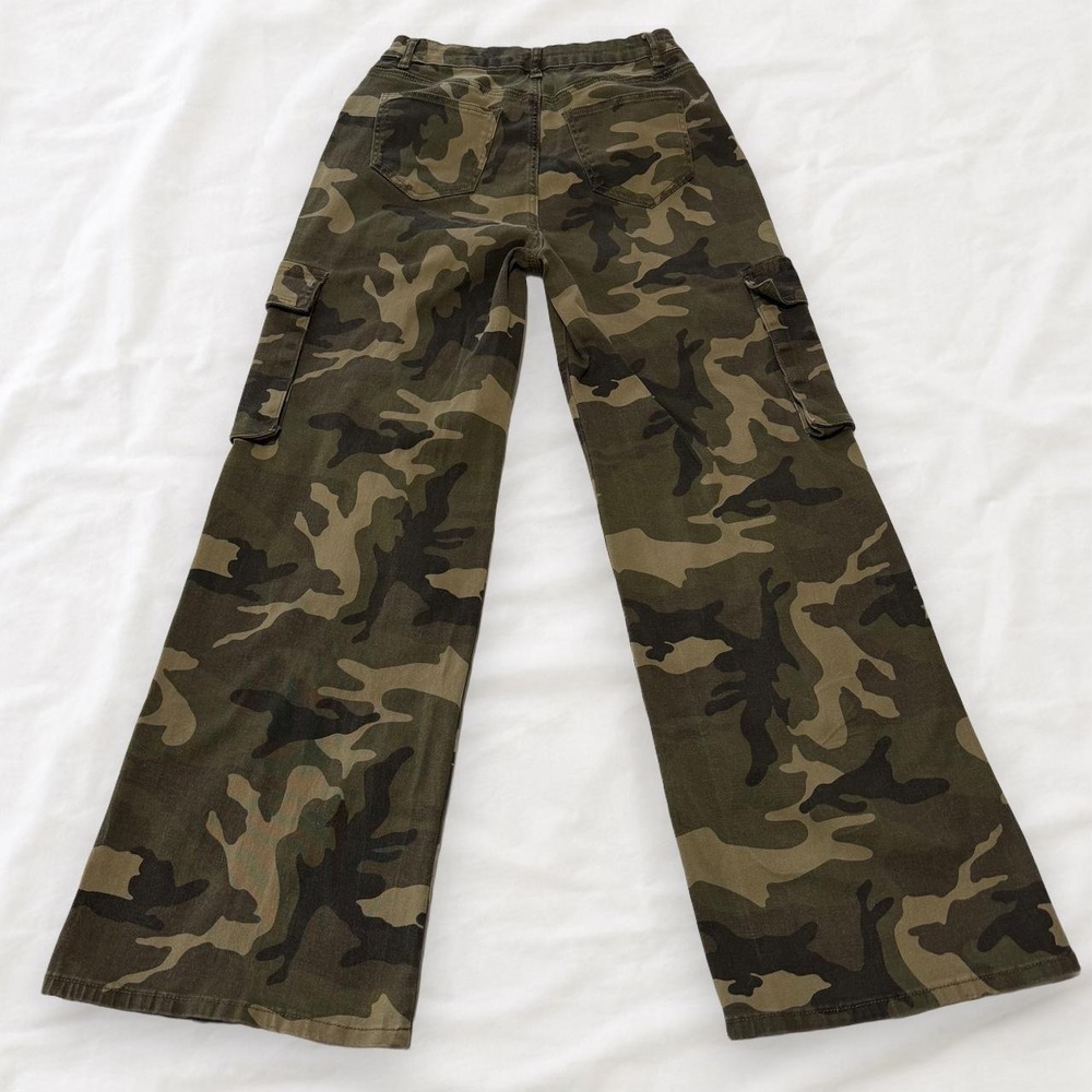 American Bazi Y2K Camo Wide Leg Cargo Pants